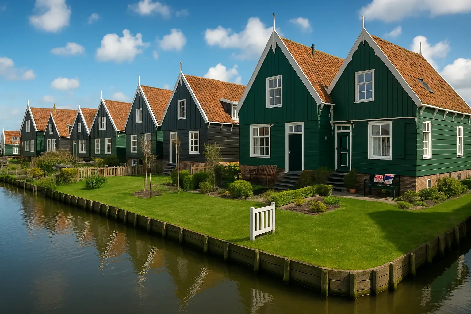 Traditional houses on Marken island