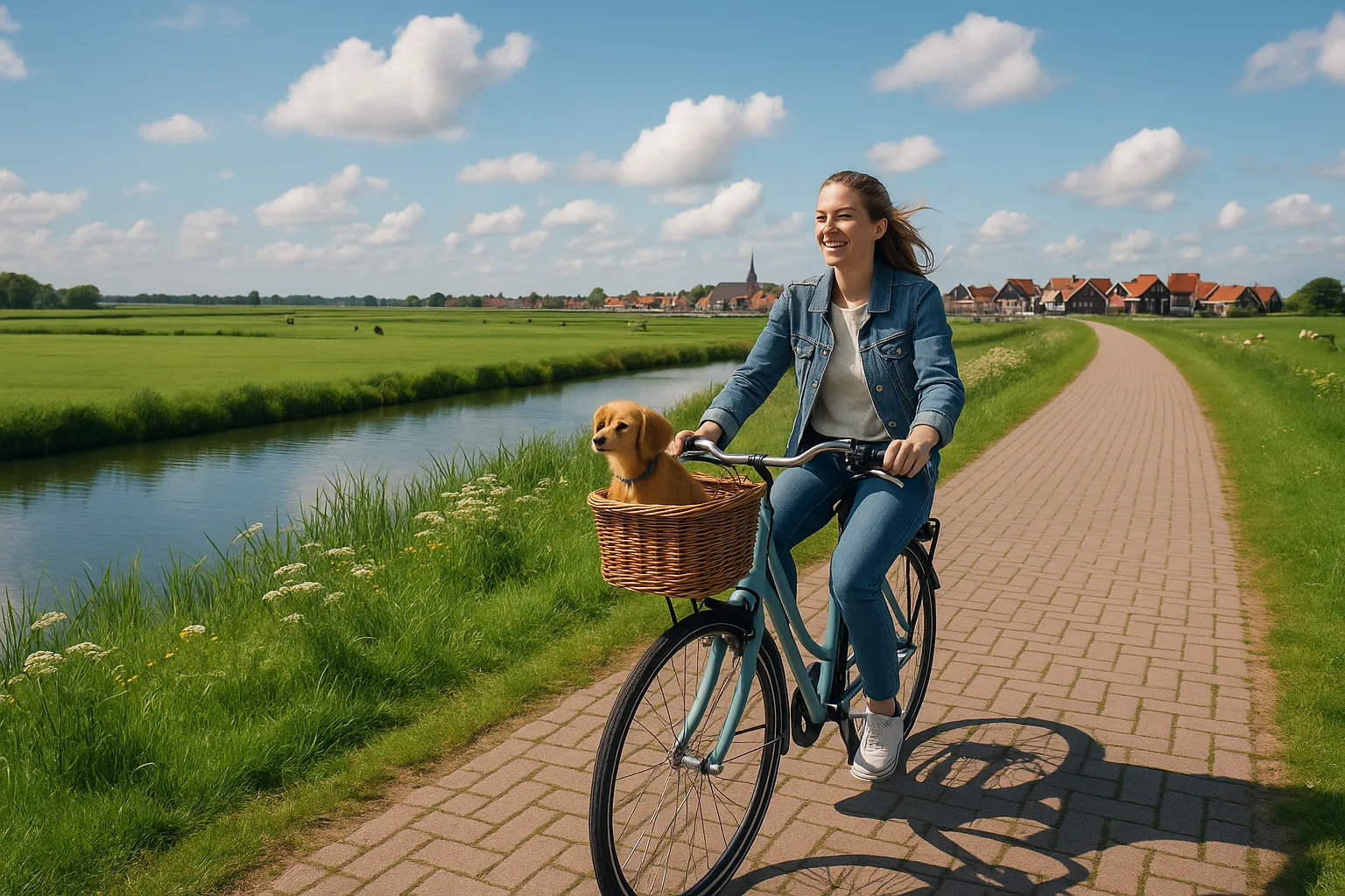 Cycling tour around Volendam countryside