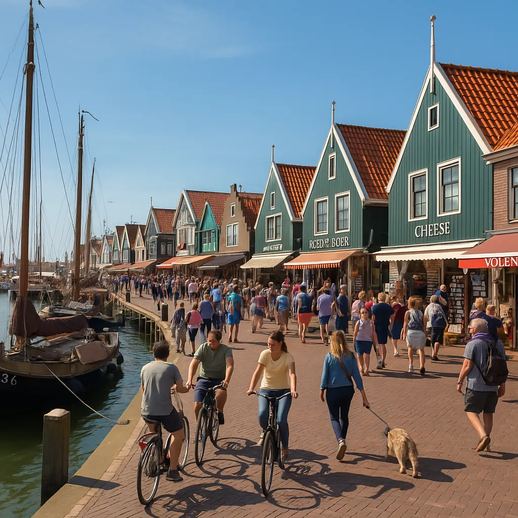 Volendam harbor during tour visit