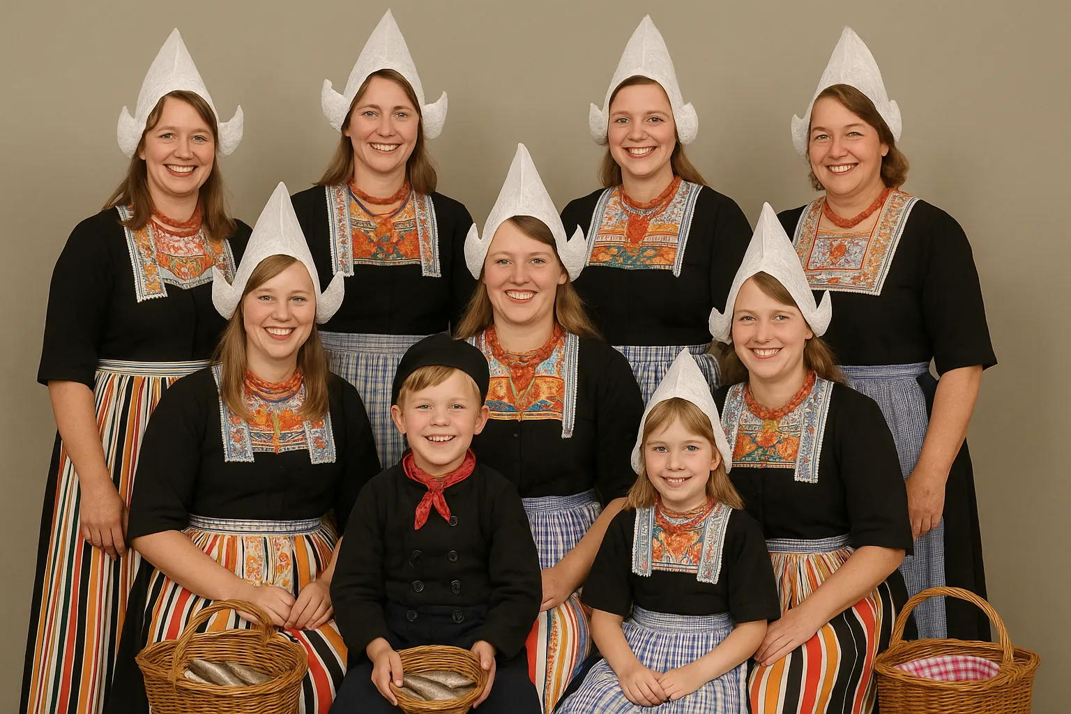 Display of traditional Volendam costumes