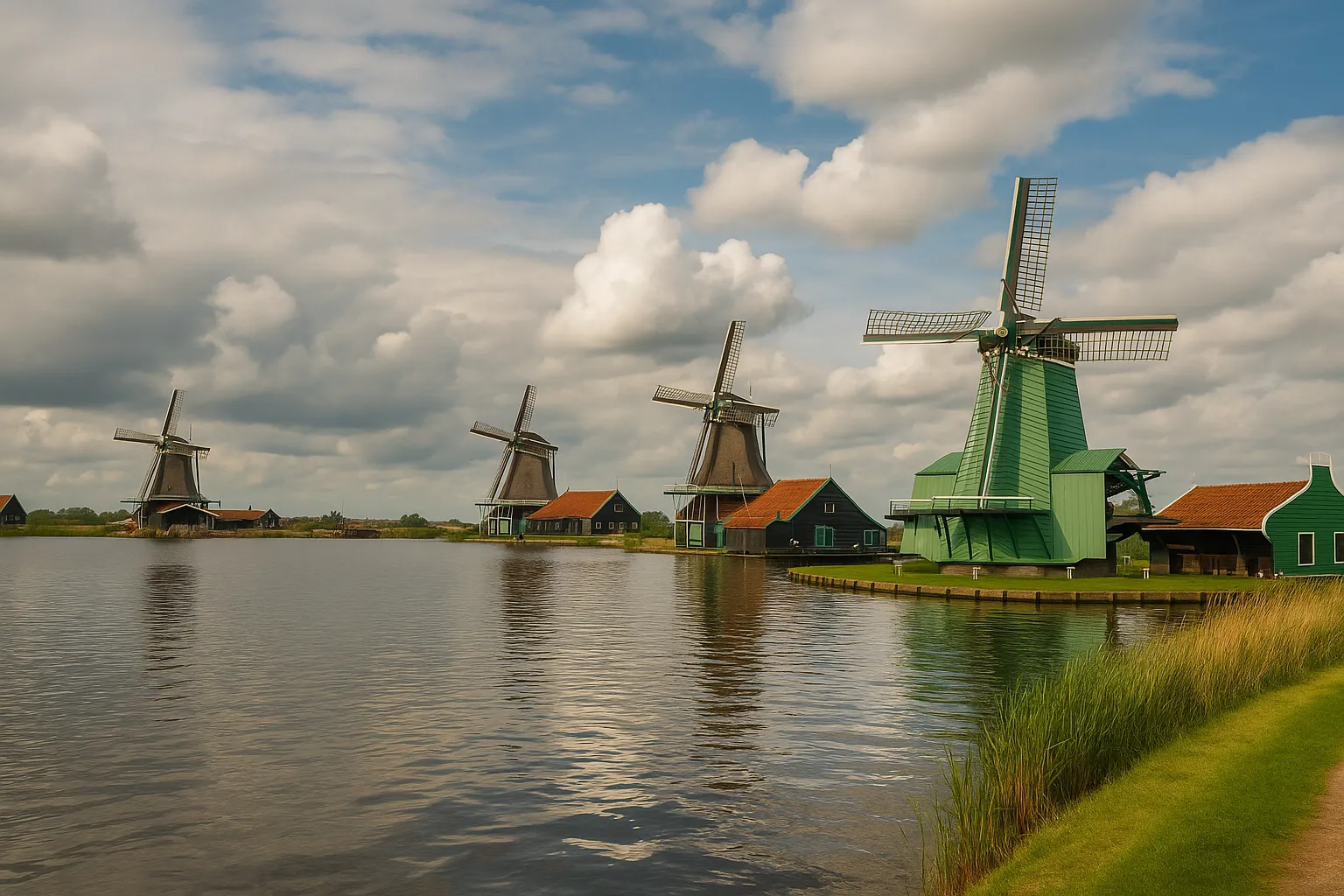 Zaanse Schans windmills near Volendam